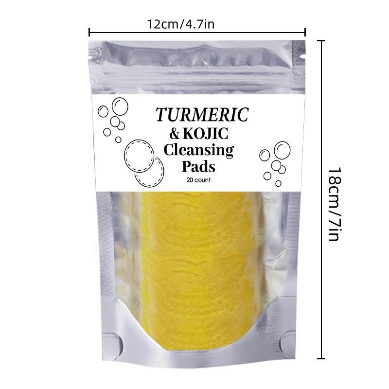 Turmeric Cleansing Pads, Deep Pore Cleansing Facial Pads, Moisturizing Facial Cleansing Pads, Moisturize Skin, Facial Skin Care Product Kits for Daily Use