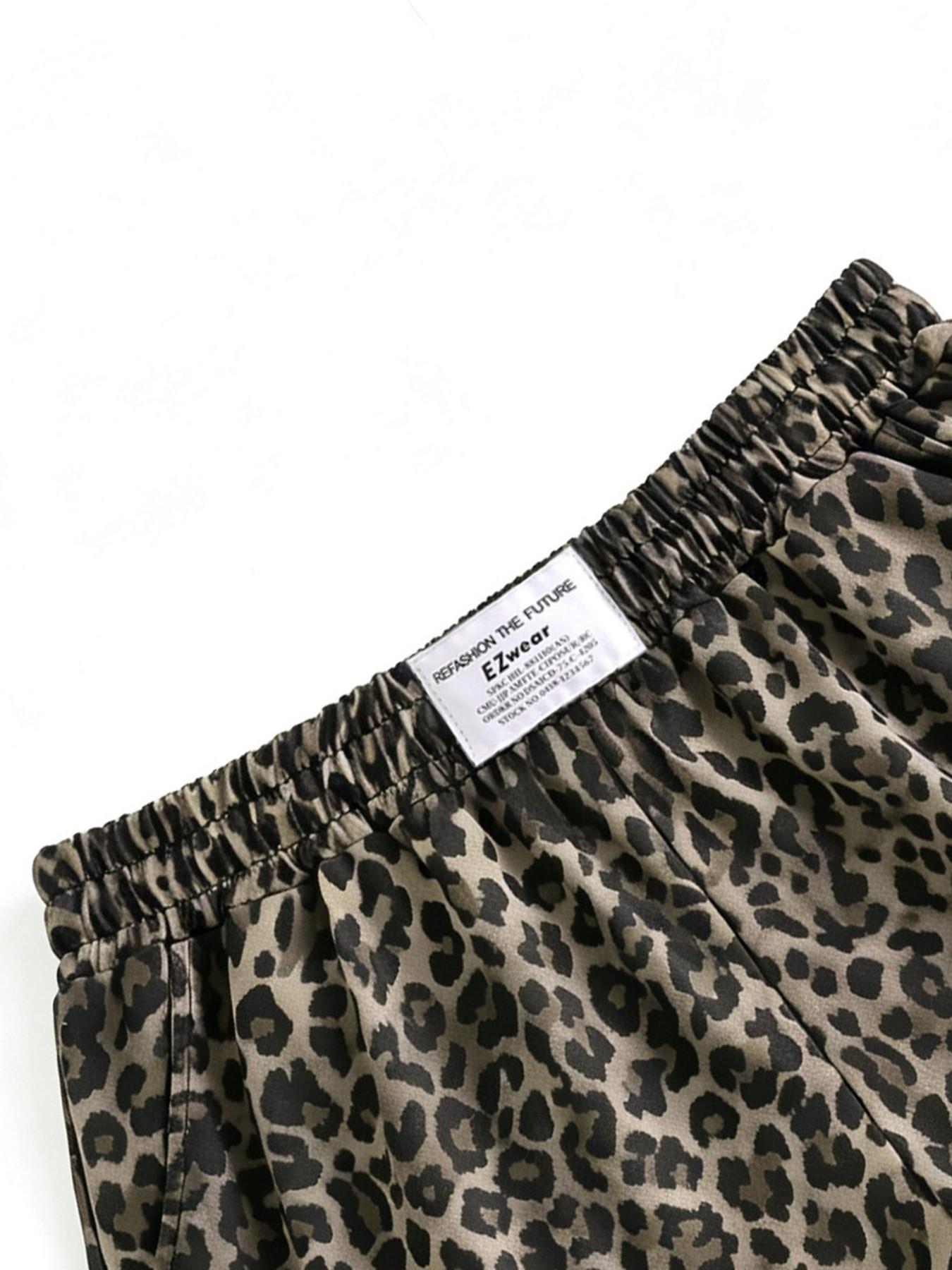 3-Pack Women's Summer Solid + Camo Tree Pattern + Leopard Print Logo Side Pocket Loose Sporty Shorts, Elastic Waist Design, Essential Shorts for Casual Outdoor Wear, Sports Fitness, and Street Style Outfits