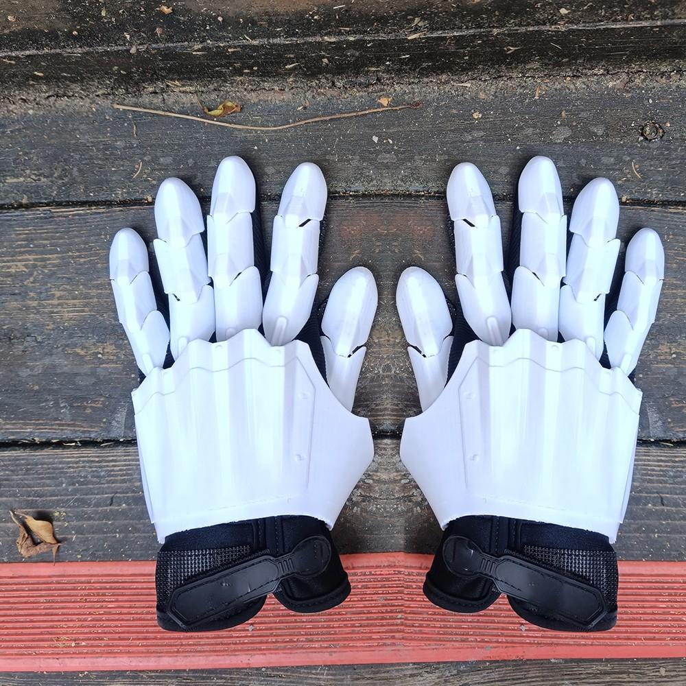 3D Printed Punk Mechanical Gloves, Futuristic Gothic Wearable Hand Armor, Neutral Tech Style Role Play Exoskeleton Gear