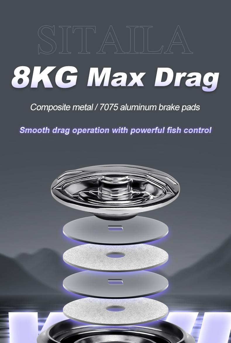 Xiwali Stella Ii Pearl Body Fishing Reel with 6+1 Closed Bearings, 5-Layer Waterproof, Anti-Tangle Spool, Dual Bearing Stabilizing Gear for Lure Enthusiasts Fishing Tackle