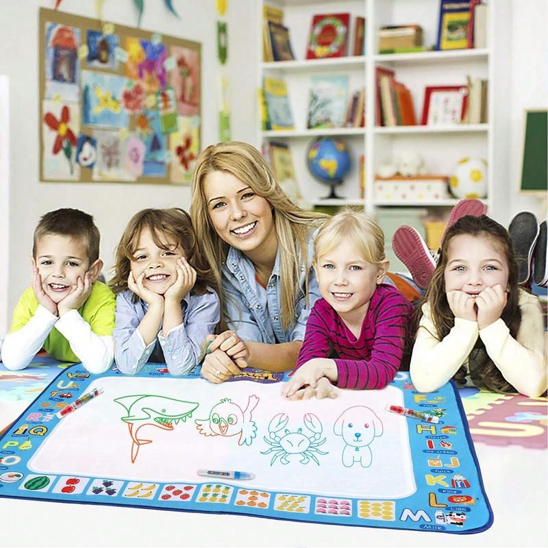 Kids Toys Water Doodle Mat, Letter Painting Coloring Pad for Toddlers, Aqua Magic Drawing Board, Toddler Arts and Crafts, Christmas Birthday Gifts