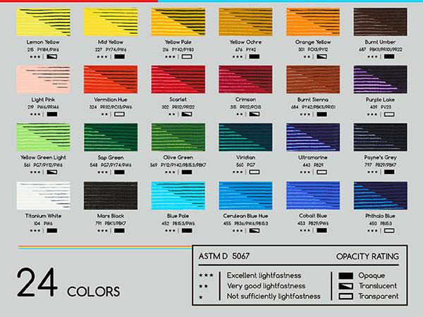 MEEDEN Soft Body Acrylic Paints Set - 24 Colors x 60ml/2oz Fluid Acrylic Paints for Art Painting on Canvas Wood & Glass for Students Adults Artists