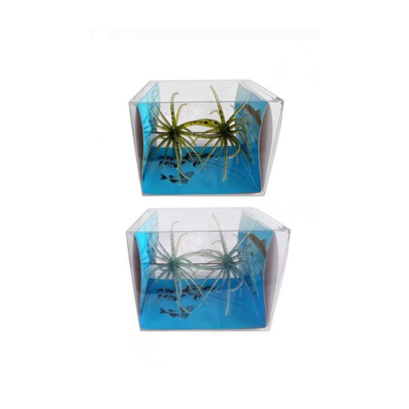 Lure Bait for Black Pits, Realistic Sea Urchin Soft Fishing Lures,  Floating TPR Swimbait with Reflective Stars, Soft Artificial Sea Urchin Lures for Shore, Trout, River, Lake, Saltwater, Slow Sinking & Floating Options for Drop Shot & Finesse Fishing