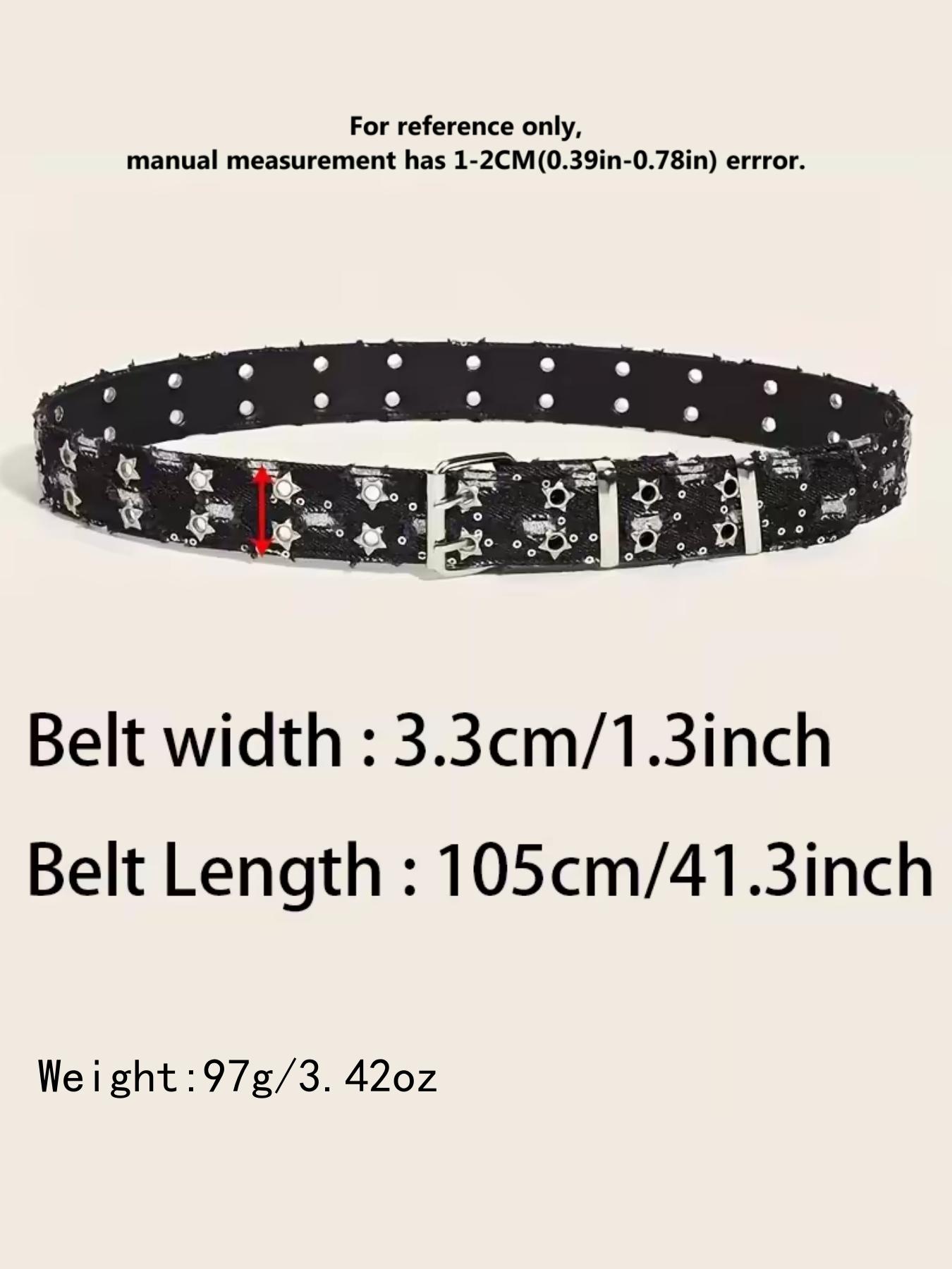 New Fashion Street Waist Belt, Blue Punk Accessory, Blue Denim Belt, Hip Hop Y2K Heart Buckle Belt, Unisex Design, Street Style Belt