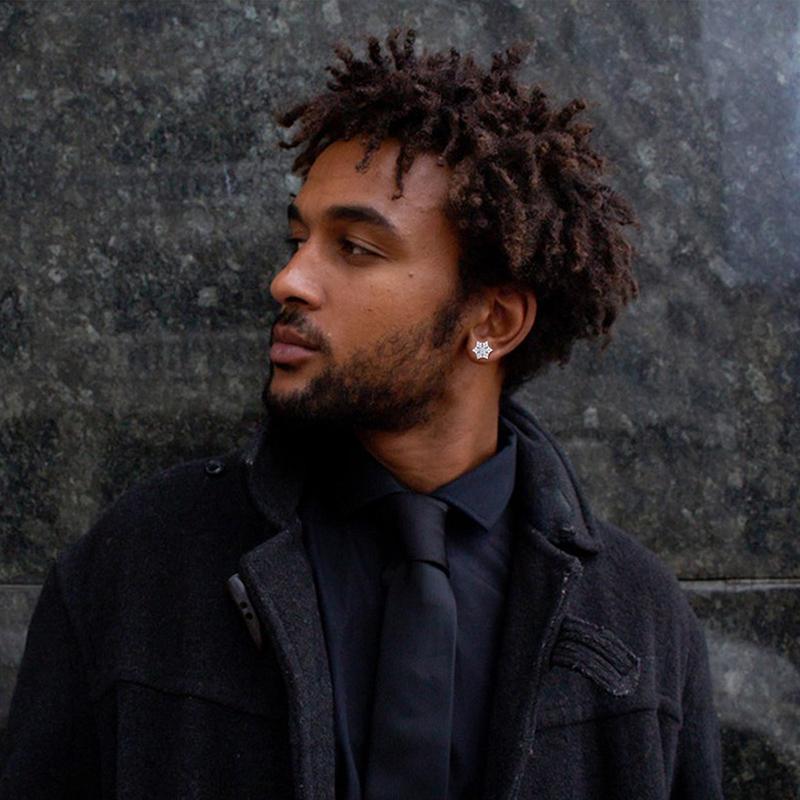 【#ES9250071】18K Gold-Plated Floral Stud Earrings with Lab-Grown Moissanite Earrings For Women 925 Sterling Silver Stud Earring Men Hip Hop Jewelry Couple Gift