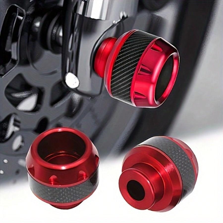 2pcs Motorcycle Collision Slider Protector, Aluminum Alloy Crash Protectors, High Hardness Front Fork Cup, Designed for Motorcycles to Protect Fork Stands and Tires from Damage in Case of Falls