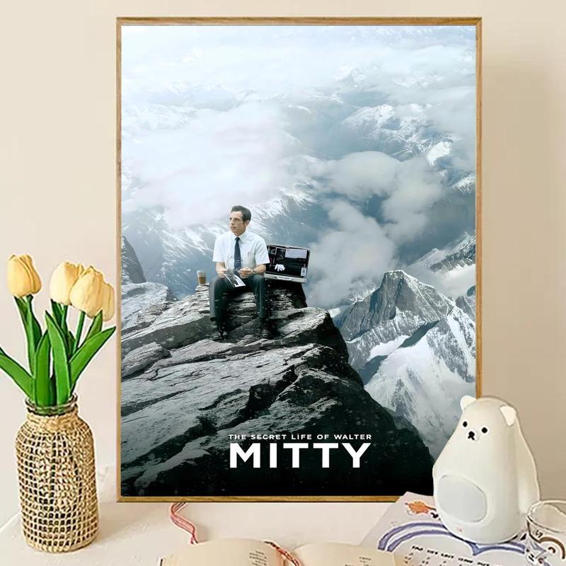 The S-Secret Life of Walter Mitty Poster Sticky Waterproof Wall Art High Quality Print Aesthetic Home Living Bedroom Decor Trendy Room Decoration Easy-To-Apply Gift Durable
