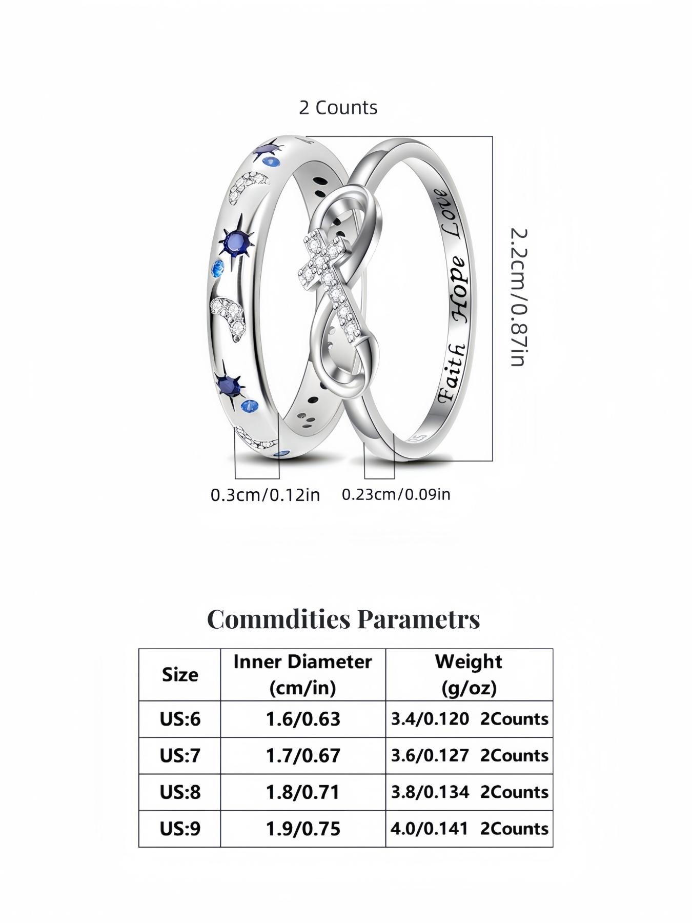 925 Sterling Silver Fashion Star & Moon Design Ring, Fashion Jewelry for Party, Daily Clothing Decor, Trendy All-match & Exquisite Jewelry for Birthday Gift