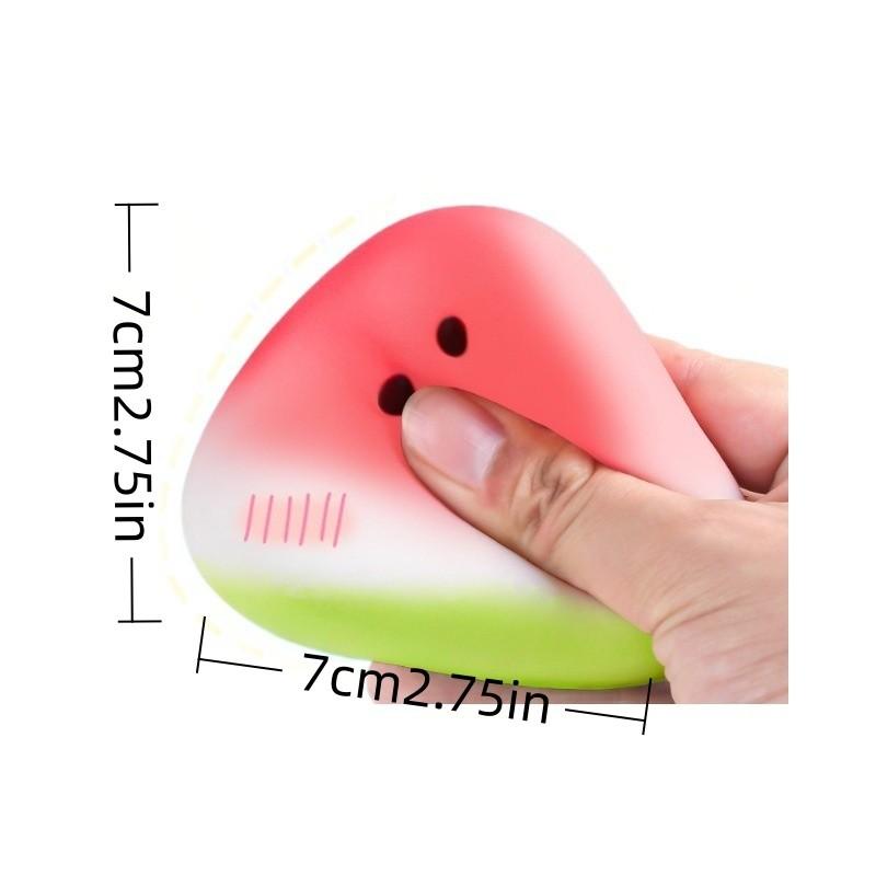 1/2/3/4pcs，Cute Watermelon Squishy Toys, Slow Rebound Stress Relief Finger Toy, Super Soft Squeeze Toy, Kids & Adults, Anxiety Relief Sensory Toy