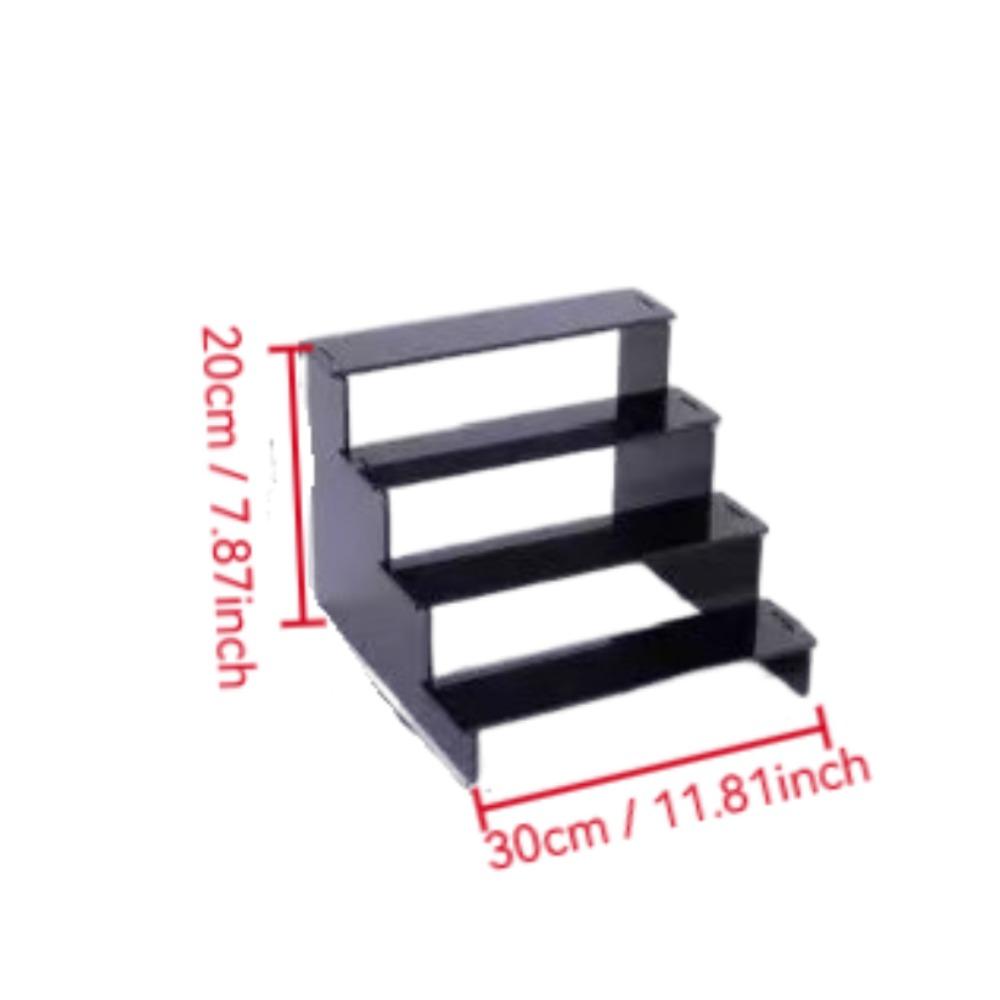 Multi-layer black display rack, tool-free assembly display box, Cosmetic Display Stand for perfume, action figure and seasoning organizing and storage rack, Cologne Display Shelf, Display Holder