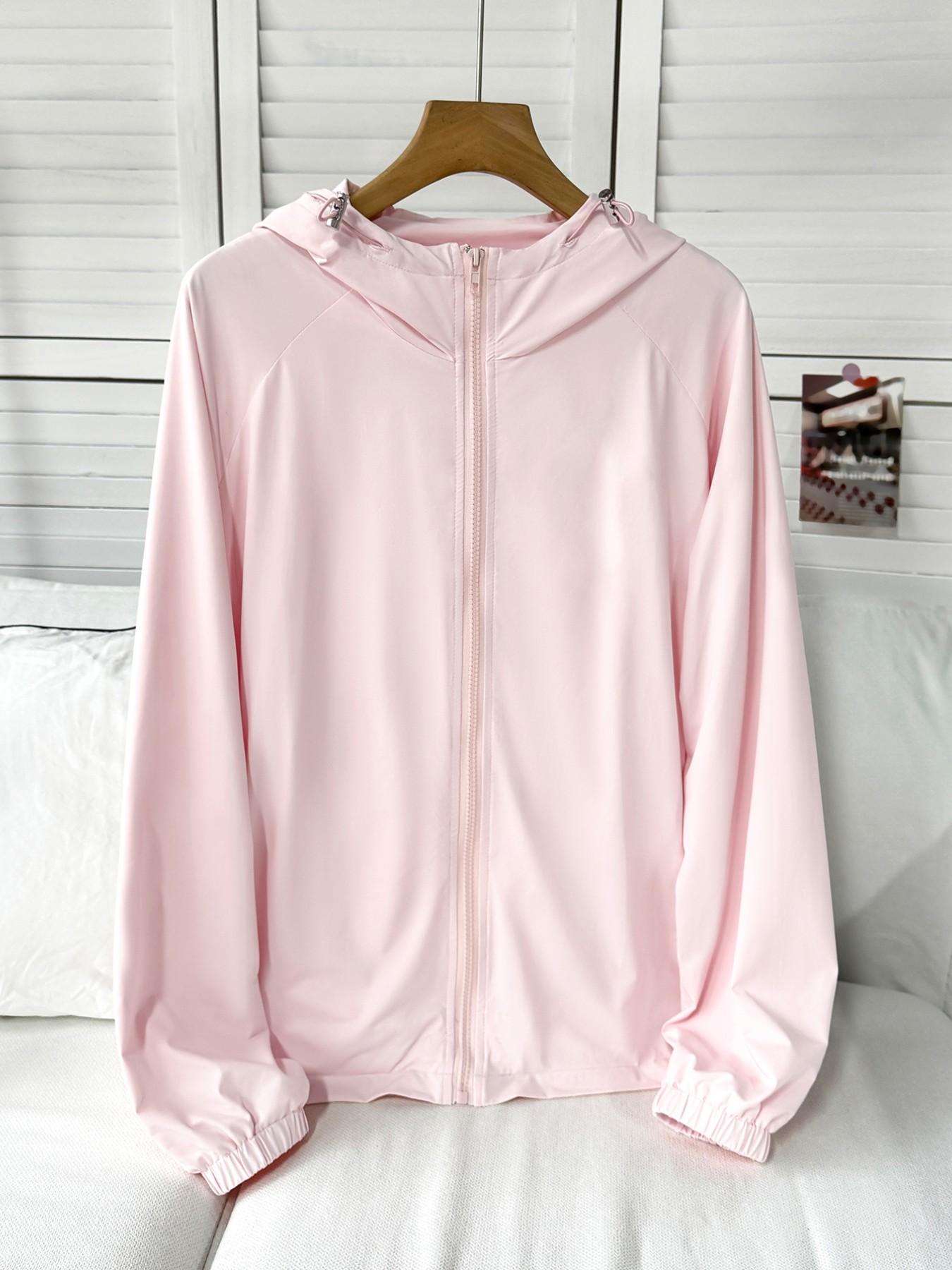 Women's Casual Hooded Zipper Sun Protection Jacket, Four Seasons Wearable Lightweight Coat, Daily, Trendy Commute Apparel