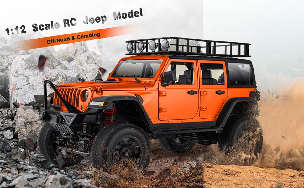 1/12 RC Rock Crawler 4x4 Off Road Truck RTR 2.4G Remote Control Jeep for Adults & Hobby Gifts