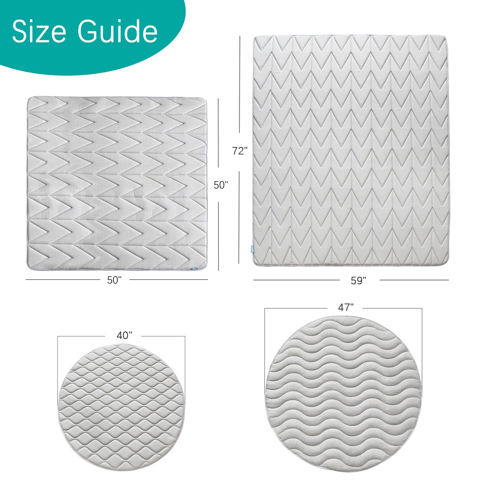 Biloban Cooling Bamboo Muslin Play Mat Playpen Mat - Ultra-Soft Breathable Absorbent Non-slip Large Padded Foam Portable Lightweight Indoor Outdoor Activity Mat Kids Crawling Tummy Time Perfect Nursery Gifts #TiktokShopSpringGlowUp