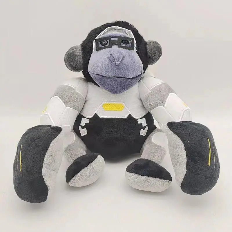 22cm Anime Overwatch Jumbo Winston Plushie Doll Cartoon Plush Stuffed Doll Toy Pillow Collectible Birthday Christmas Gifts