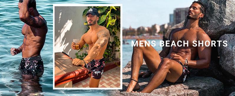 GINGTTO Men's Swim Trunks Quick Dry Summer Beach Shorts with Mesh Lining