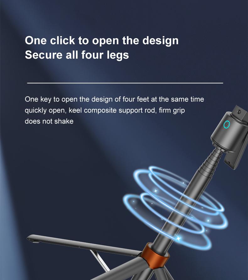 Extendable Selfie Stick Tripod with Remote, Portable Phone Stand for Travel & Vlog, Ideal for Capturing Perfect Shots On-The-Go