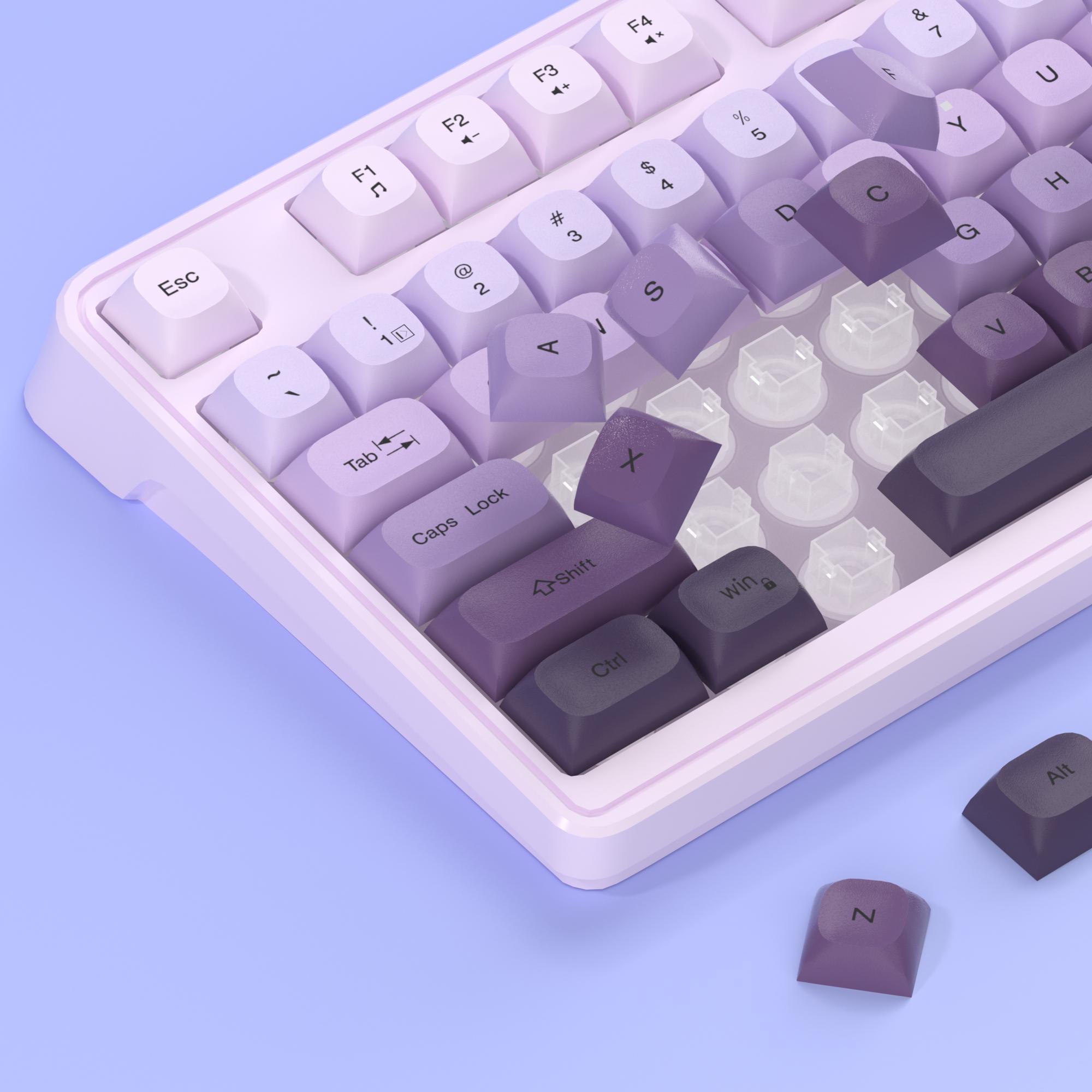 MageGee GK980 Creamy Keyboard and Mouse Combo, It Feels Purple And White Keyboard，Wired RGB Backlit Keyboard and Pink Gaming Mouse Combo,PC Keyboard and Adjustable Sensitivity Mouse for PC/loptop/MAC,back to school,back to school haul