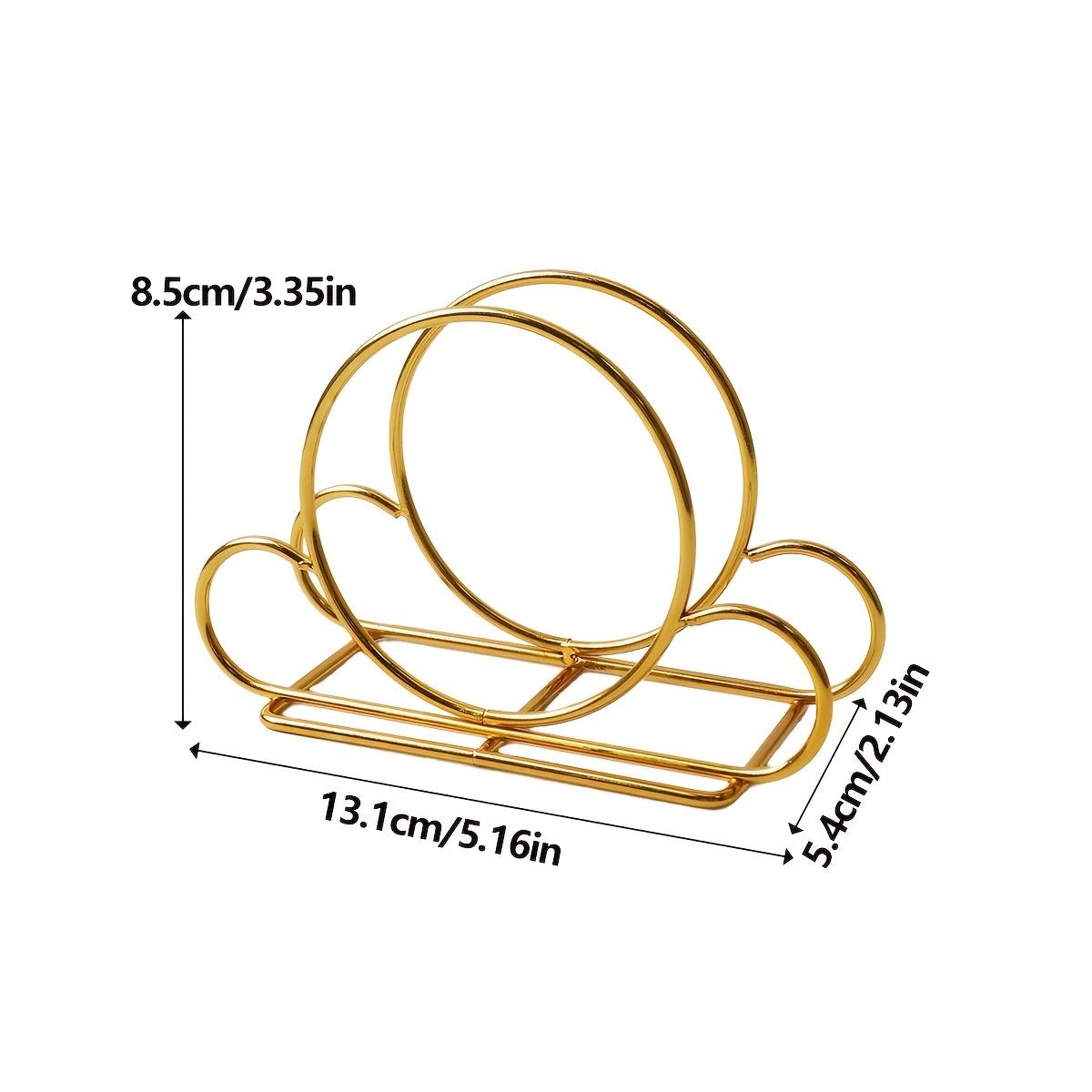 Decorative Metal Napkin Holder, Heart & Round Hollow-Out Tissue Stand, Vertical Paper Towel Organizer for Kitchen Counter, Dining Table, Restaurant & Café, Stylish Desktop Decor