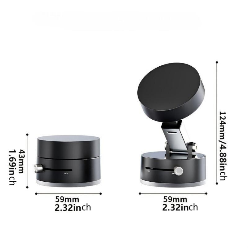 Vacuum Magnetic Suction Phone Holder, 2025 New Magnetic Suction Phone Mount, Foldable Portable Double-Sided Vacuum Magnetic adsorption Adjustable Universal Smartphone Holder Mobile Phone Holder for All Phones