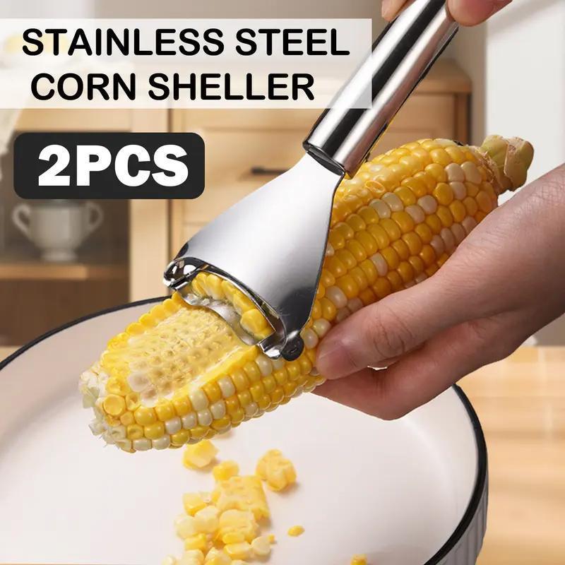 2PCs/4PCs Handy Compact Kitchen Corn Kernel Extractor - Quick Corn Cob Removal Tool, Ideal for Cooking, Meal Prep, Quick Removal