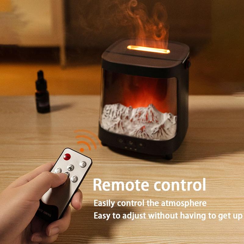 1 piece Aurora Aromatherapy Diffuser, Essential Oil Fragrance Humidifier with Remote Control, 7 Colors LED Light and 2 Atomization Modes, Timer, Suitable for Home, Living Room, Bedroom, Holiday Decoration, Winter Christmas Gift