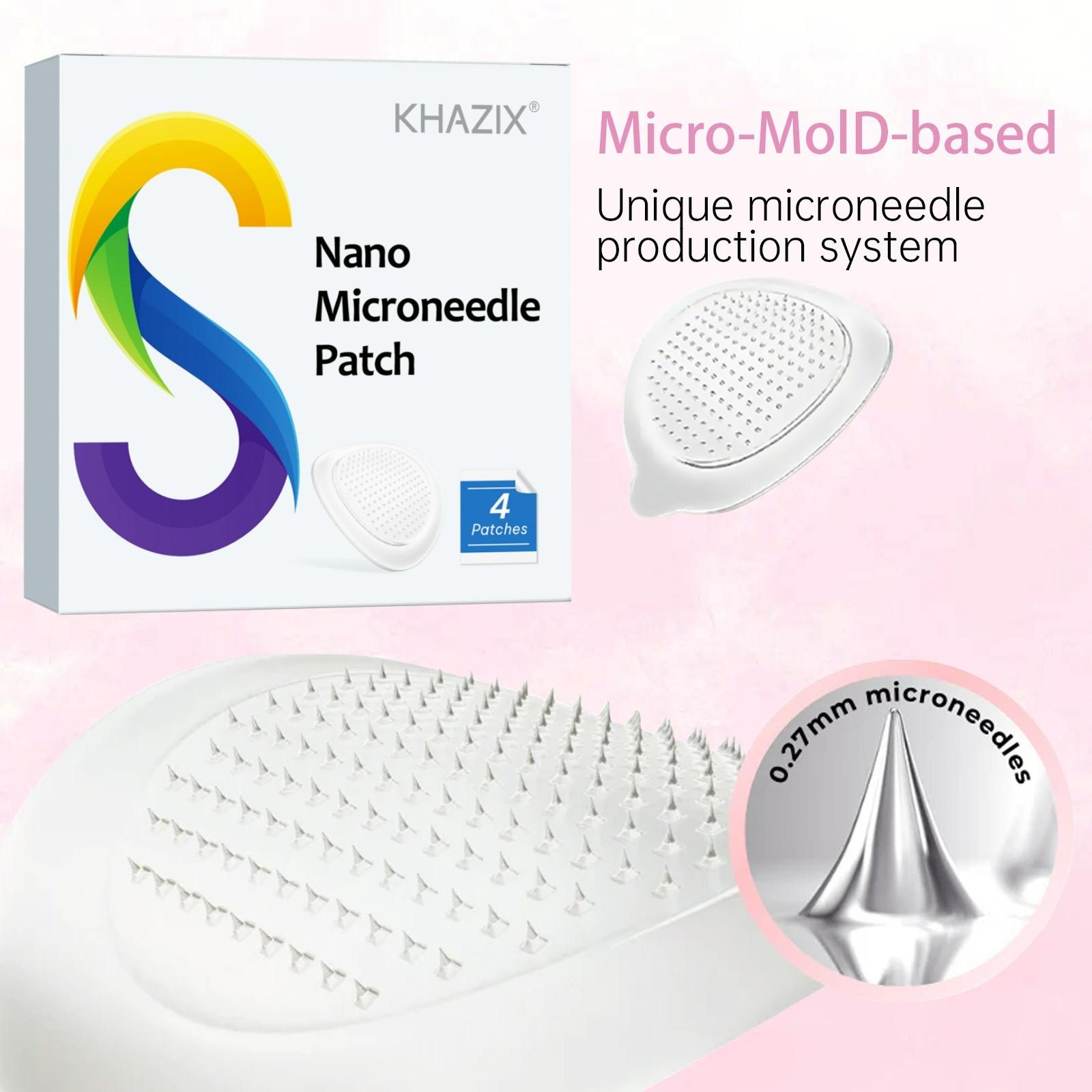 KHAZIX Nano Microneedle Patch, Ultra-Thin & Gentle Skin Care Patch, 4 Patches Pack, Single Item, 12 Months Shelf Life