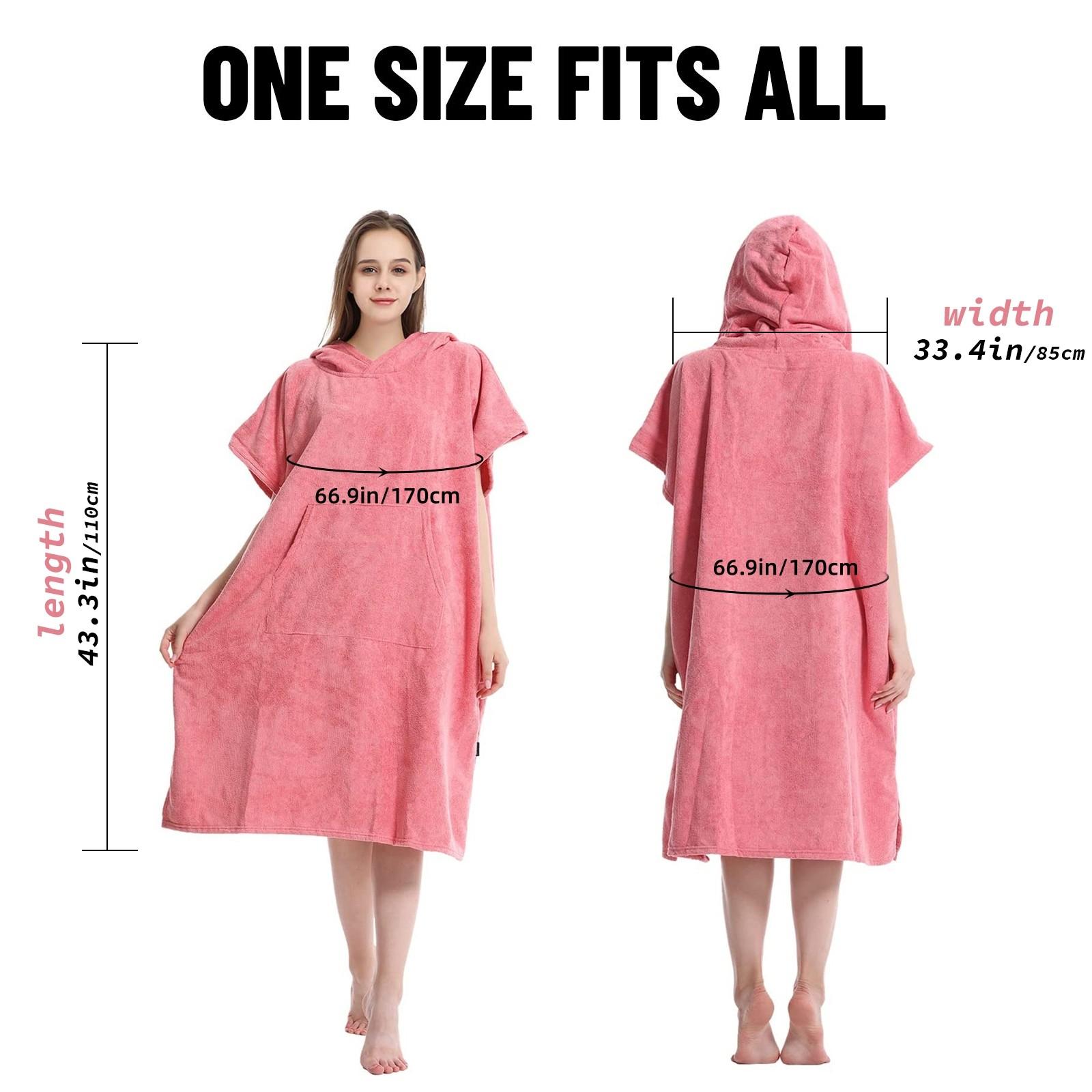 1pc Microfiber Changing Robe with Hooded Design and Convenient Pockets, Quick-Dry Warmer Changing Towel for Men and Women, Unisex Fit, Perfect for Camping, Surfing and Swimming.