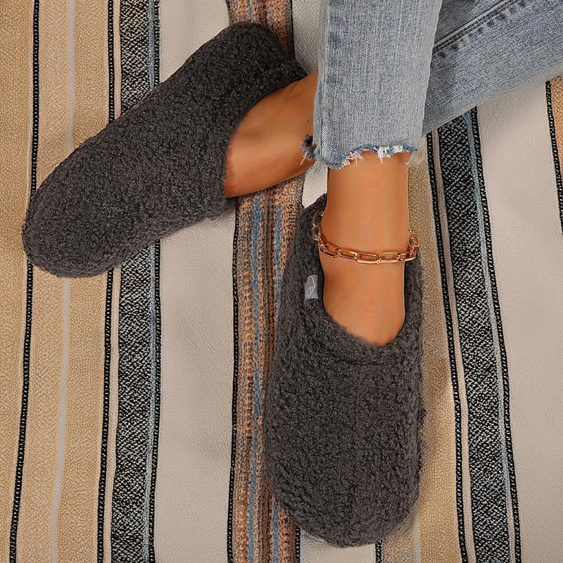 Women's Fuzzy Slip-on Slippers Soft Comfy Memory Foam Indoor House Shoes Springfresh