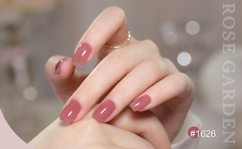 GAOY Rose Garden Jelly UV Gel Nail Polish of 6 Transparent Nude Red Pink Brown Colors Sheer Gel Polish Kit for Christmas Gift Idea Salon Gel Manicure and Nail Art DIY at Home