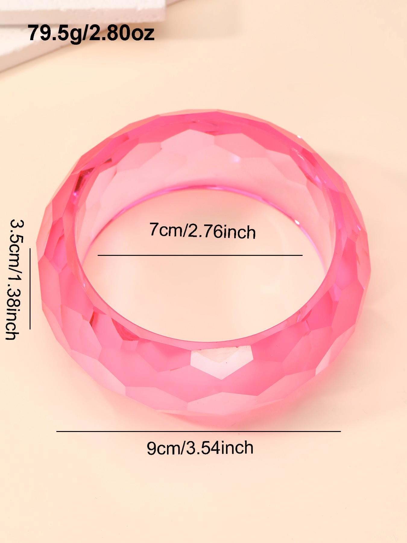 6-Piece Gradient Resin Stackable Bracelets, Summer Vibes, Perfect for Crop Top, Trendy Layered Jewelry Set, Bracelet Sets
