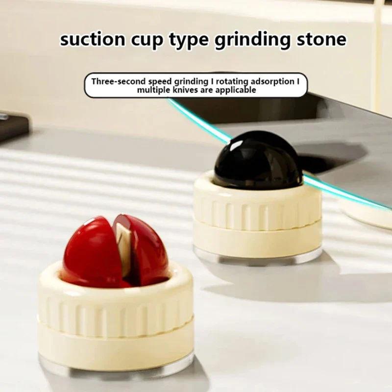 Knife Sharpener | Portable Rapid Knife Sharpener & Kitchen Knife Sharpener (with Suction Base) | for Kitchenware Home Cutting