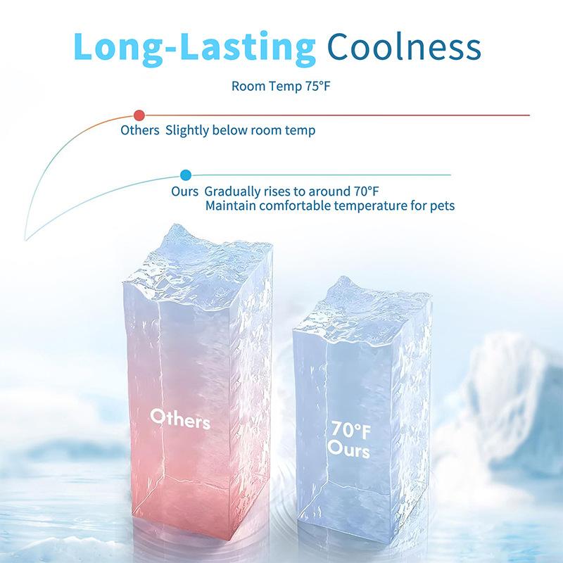 Ice Silk Cooling Pet Mat – Washable, Non-Slip, Use as Bed, Crate Pad or Potty Mat for Dogs & Cats