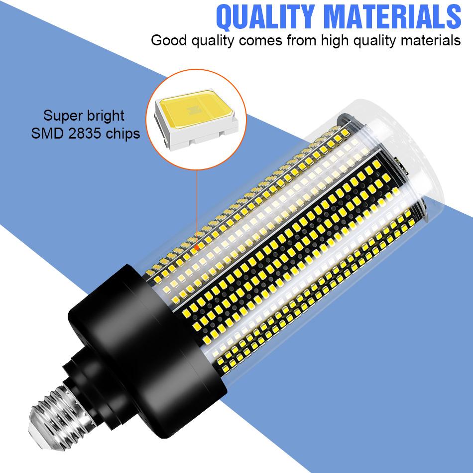 100W E39+E27 LED Corn Light Bulb AC100~277V Warehouse Factory Recessed Ceiling Straight Candle Lamp 80W Daylight 60W Indoor Office Storeroom Basement Parking Lot Garage No Flicker Eye Protection Energy Saving Safety Commercial Lighting Fixture Cool/Warm
