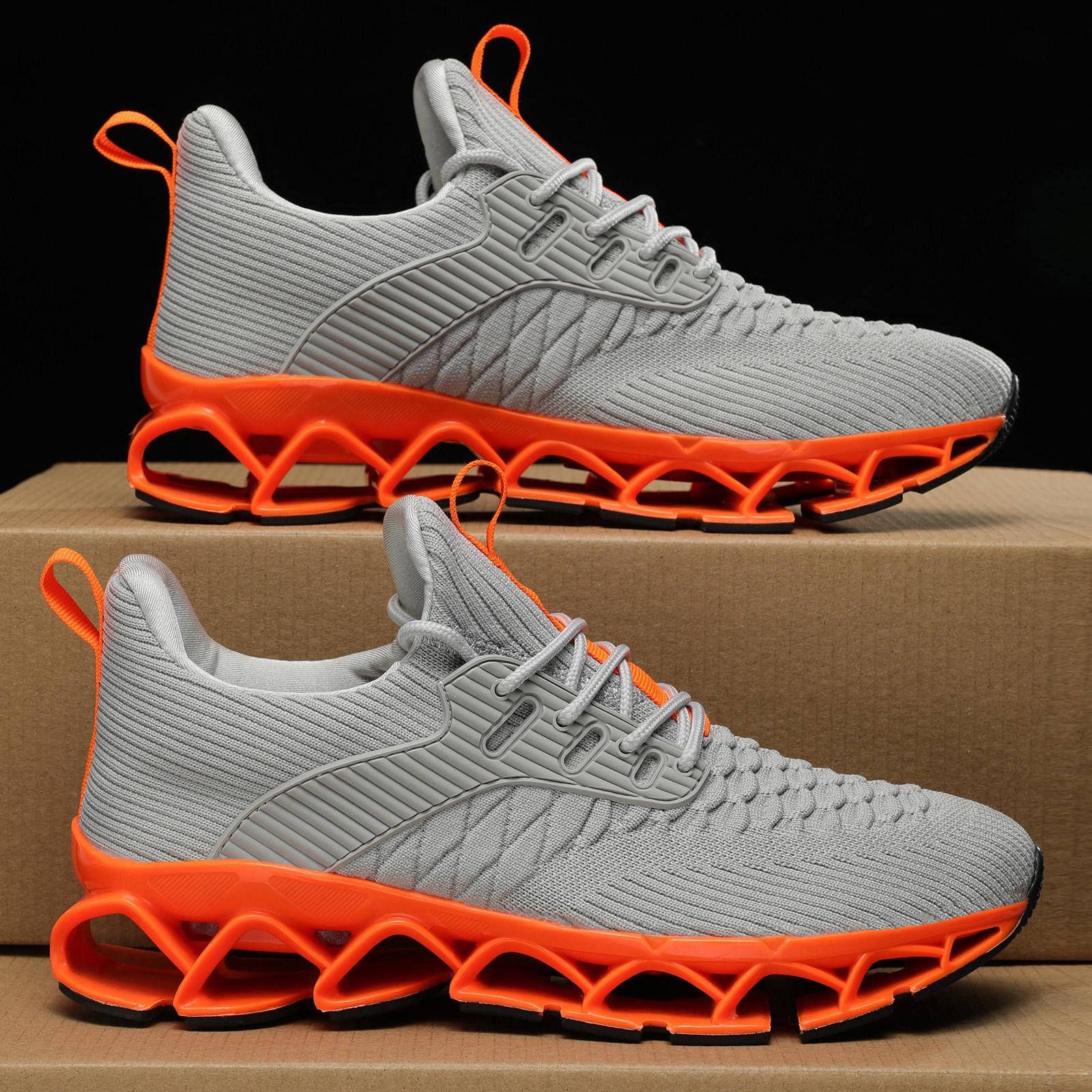 Men's Slip on Walking Running Shoes Blade Tennis Casual Fashion Sneakers Comfort Non Slip Work Sport Athletic Trainer