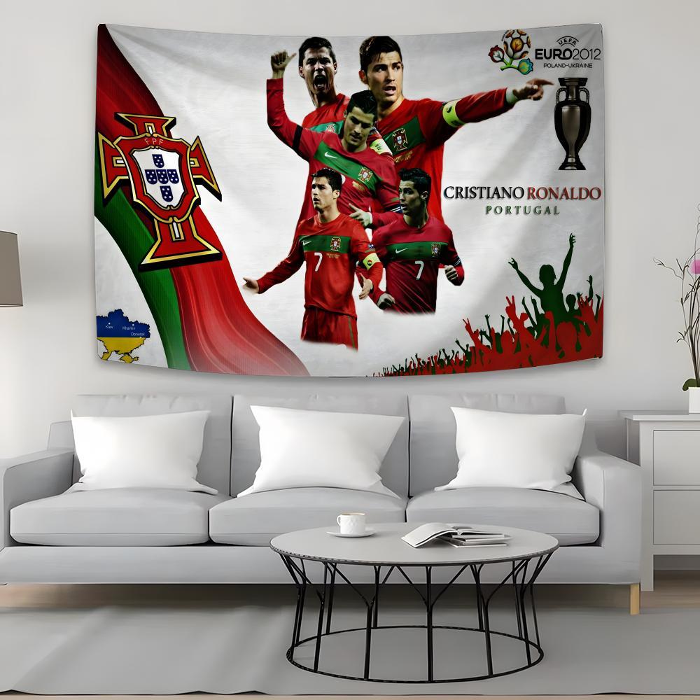 emblem Tapestry Team Background Hanging Football Cloth Bedroom Room Decor P-Portugal Aesthetic Tapestry National Wall Party