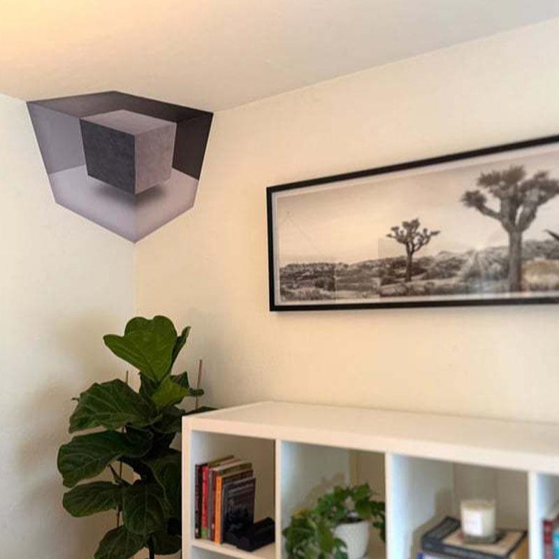 Mind-Bending 3D Impossible Corner Wall Art, Optical Illusion Decal