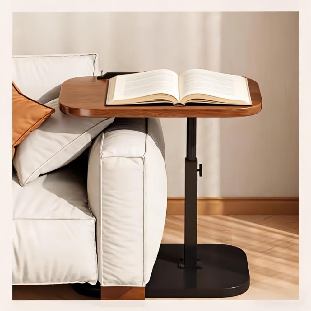 Height-adjustable desk featuring a 360° swivel tabletop, sturdy legs and a stable surface — this space-saving compact desk is ideal for home offices, gaming, living rooms and bedside use. It can support the weight of laptops, books and snacks,