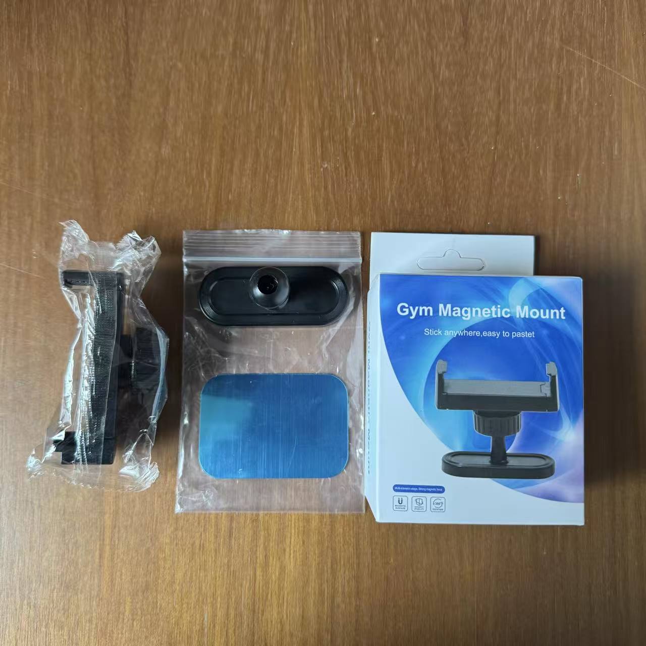 Magnetic Gym Phone Holder, 360° Rotating Strong Magnet Workout Mount for Fitness Recording, Compatible with iPhone 17 16 15 14 13 12 & Android, Portable Gym Essentials for Men Women