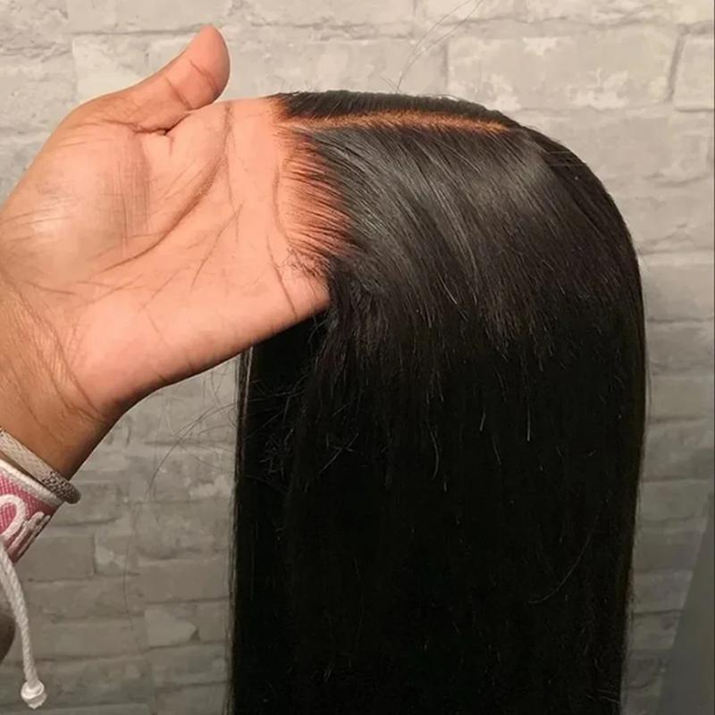 9x6 Glueless Wig Human Hair Ready To Wear Pre-Cut Lace Ready And Go Glueless Wigs Straight Lace Front Human Hair Wig For Women