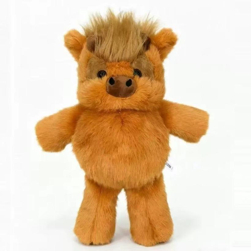 Running Cow Plush Toy, Highland Cow Shape Plush Animal Doll, Cute Birthday Gift, Soft and Cozy Stuffed Animal, Perfect for Kids