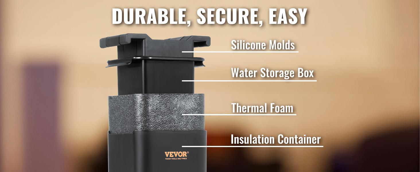 VEVOR Ice Ball Maker, Crystal Clear Ice Ball Maker 2.36inch Ice Sphere with Storage Bag and Ice Clamp, Round Clear Ice Cube 4-Cavity Ice Press Maker Whiskey Scotch Cocktail Brandy Bourbon