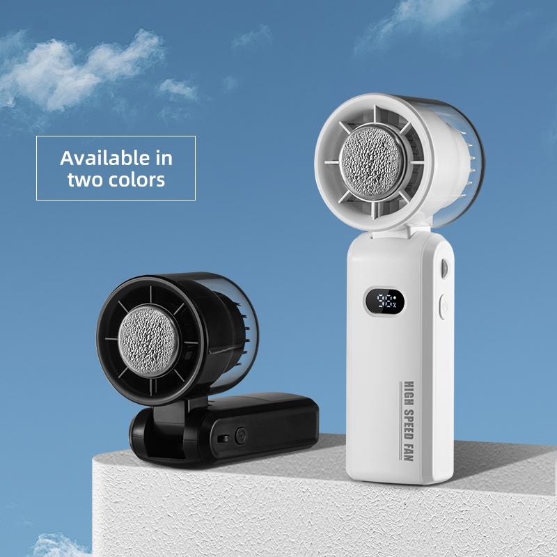 The 2026 newly upgraded handheld cooling folding fan, featuring a mini semiconductor 100-level turbo digital display ice-cooling fan, a large-capacity 3600mAh fan, strong wind power, and a lightweight design, is suitable for both home and outdoor use