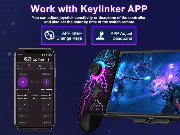 Wireless Hall Effect Joystick Switch Controllers, One-Piece Joypad Controller Replacement for Switch Controller/OLED, Switch Pro Controller with RGB/Programmable/Dual Vibration/TURBO/Wakeup Switch Accessories Console