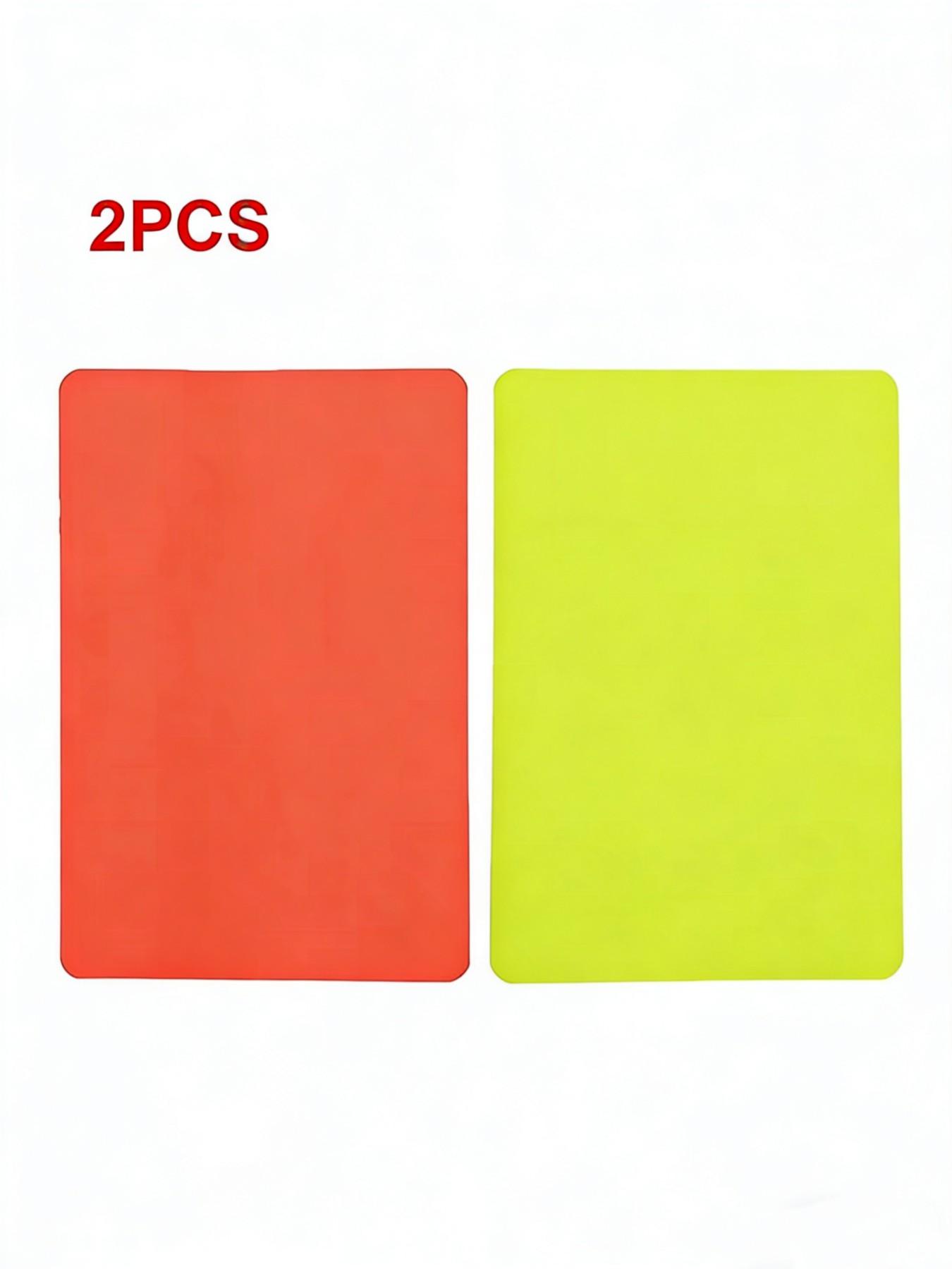 Football Referee Folding Card Set, Includes 2/4 Warning Cards, Durable Plastic Material, Ideal for Football Matches, Sports Cards