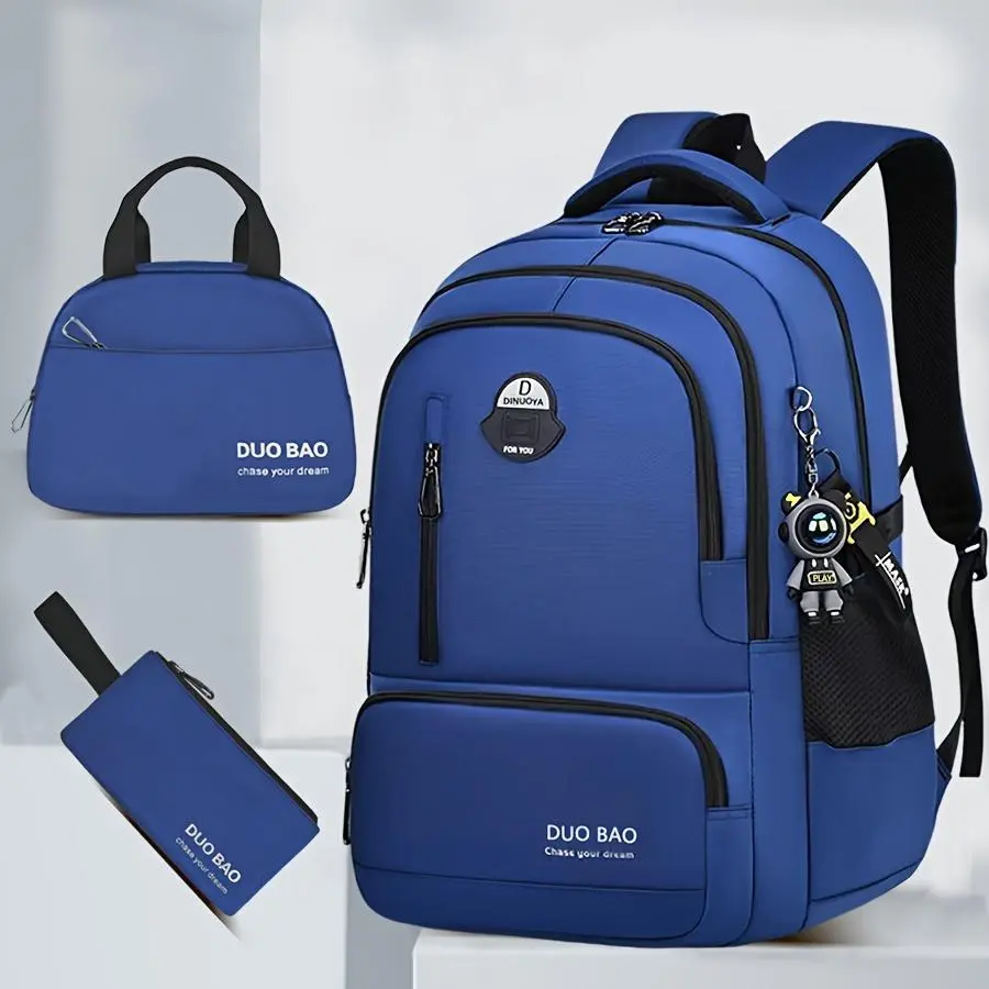 Unisex 3pcs Set of Backpacks, Rucksacks, And Lunch Box Pencil Case #E44