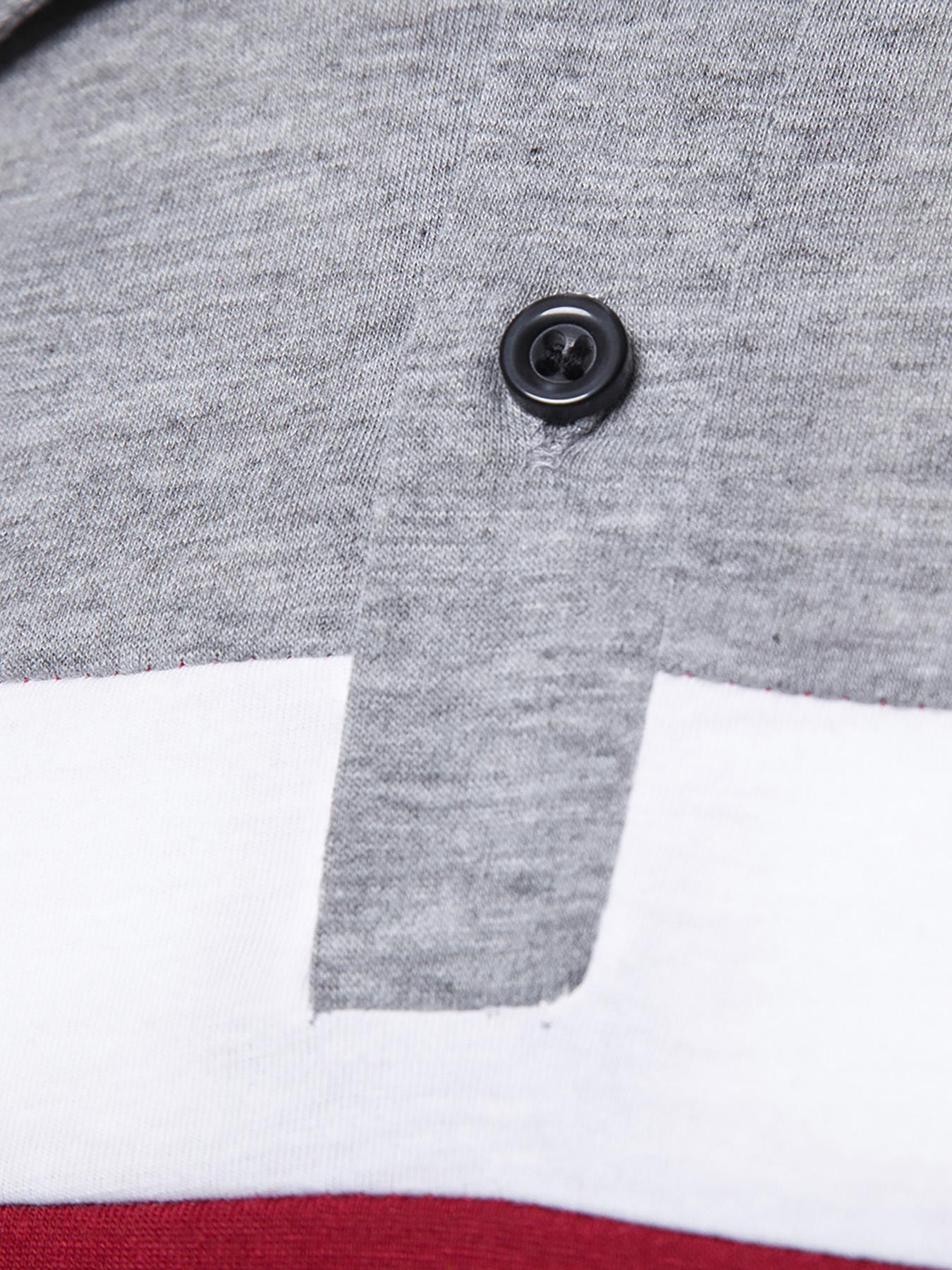 Men's Colorblock Short Sleeve Polo Shirt, Regular Fit Casual Button Front Polo Top for Summer, Fashion Men's Clothes for Daily Wear