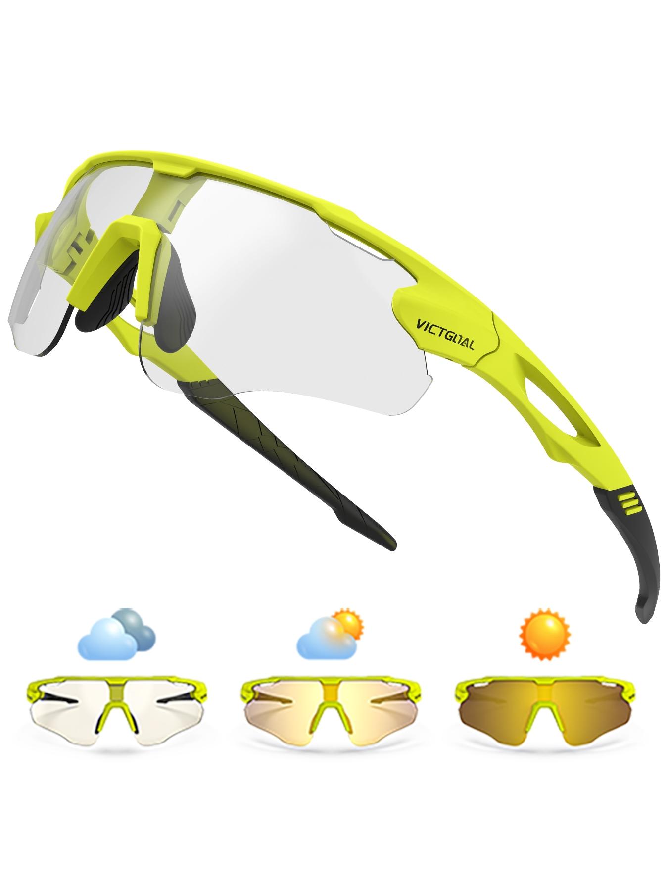 VICTGOAL Photochromic Cycling Sunglasses for Men-Women, UV400 Protection Sports Eyewear for Outdoor Cycling, Fishing, Driving