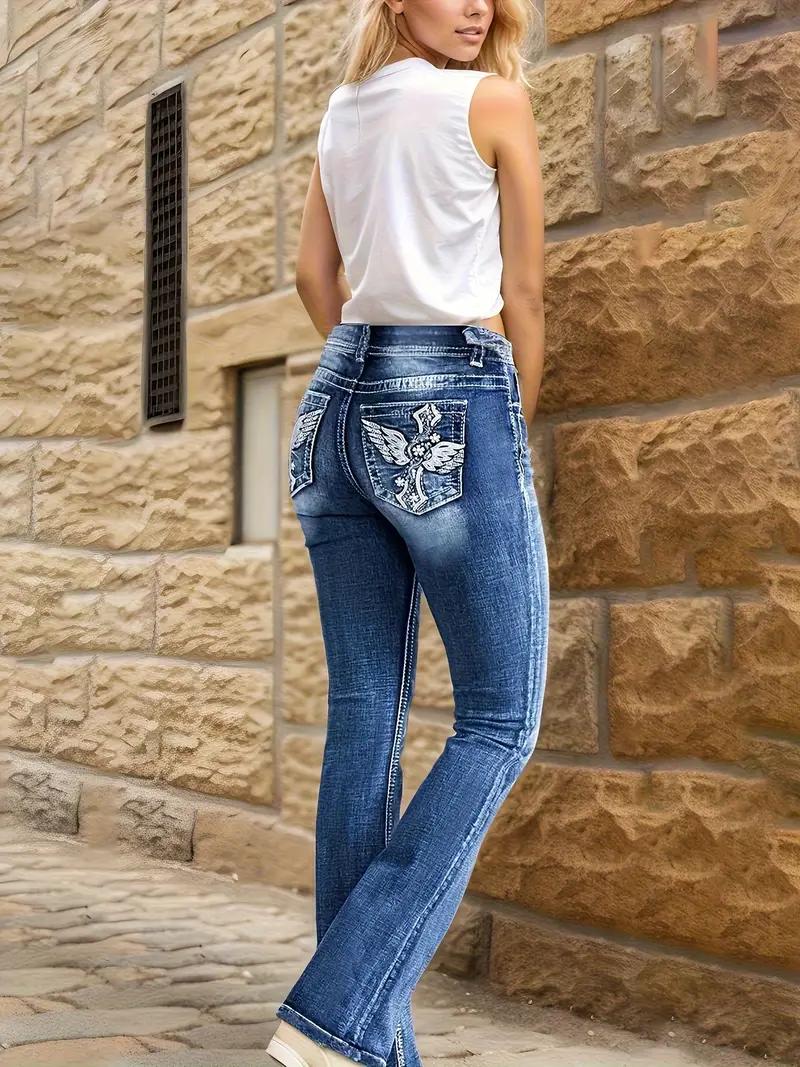 Vintage Aesthetic Wide Waistband Button-Up Fitted Low-Rise Washed Skinny Jeans, Casual Simple Versatile Women's Denim Pants,Casual Distressed Slim Fit Flare Leg Jeans Vintage Aesthetic Wide Waistband Button-Up Fitted Low-Rise Washed Skinny Jeans, Casual Simple Versatile Women's Denim Pants,Casual Distressed Slim Fit Flare Leg Jeans