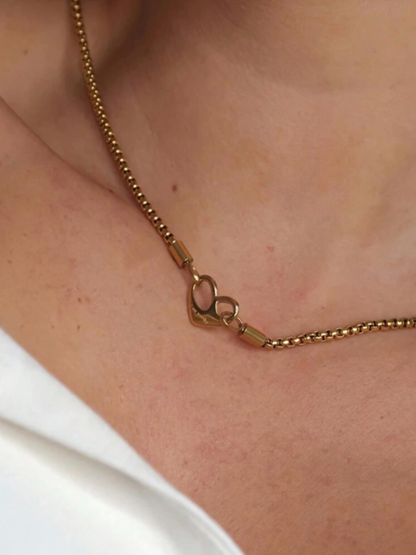 Stainless Steel Heart Pendant Necklace, Fashion Jewelry for Party, Daily Clothing Decor, Trendy All-match & Exquisite Jewelry for Birthday Gift, Heart Design Necklace