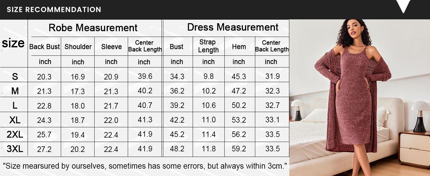 Womens  CasualStylish loungewear Womens Knit Robe Set Two Piece Nightgown with Robes Long Sleeves Lounge Sets with Pockets